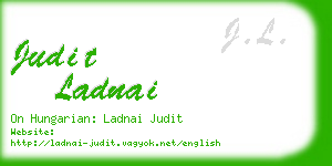 judit ladnai business card